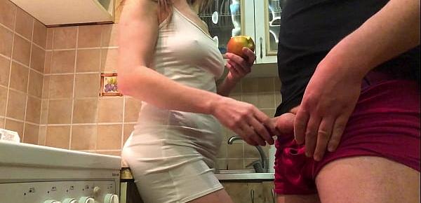  I Feeded My Really Hungry Step Sis With Cum Instead Of Apple. Russian Amateur Video With Conversations